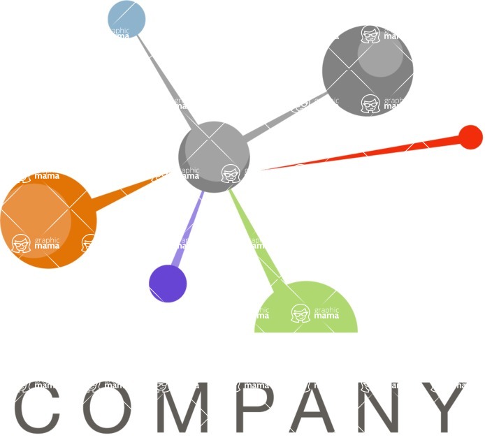 Business Logo Templates - vector graphics in a pack from GraphicMama - Modern Vector Particles Logo Design for Company